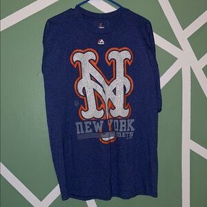 Vintage Majestic New York Mets Blue T-Shirt- XL